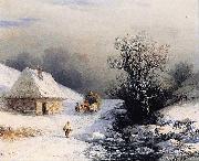 Ivan Aivazovsky Little Russian Ox Cart in Winter Germany oil painting artist